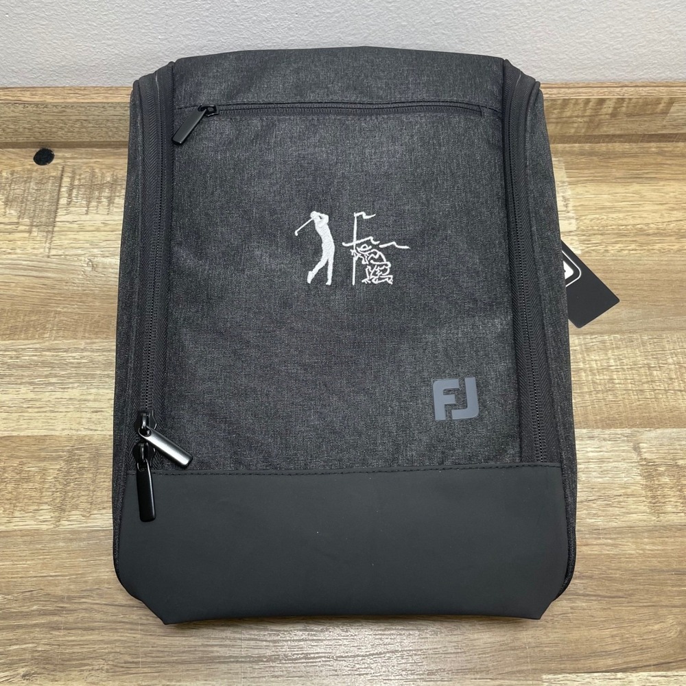 FootJoy Deluxe Shoe Bag Charcoal Grey Golf Footwear Carrier New 31540 Mens FJ